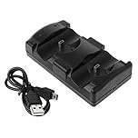 Black Universal USB Powered Dual Double Charger Dock Stand Charging Station for PS3 Move Wireless Controller Digital Network Power Supply cable Barrier Audio Plug Terminal joint Socket Mount Jack lead