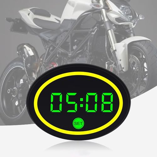Reloj de Motocicleta LED impermeable con indicador de voltaje digital 3