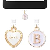 2PCS Initial B Letter Dust Plug Charm,Compatible with Kindle Type C Ports