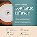 Confiante Ultrasonic Humidifier | Diffuser for Essential Oils | Aromatherapy Defusers | Ambient Light Settings Diffusers, Light Brown (jdk-500)