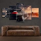  zuomo 5 Panel BMW E46 Sportwagen Malerei Wohnkultur Für Wohnzimmer Bild Wandkunst Leinwand Moderne Modulare Kunstwerk 30x40 30x60 30x80cm Kein Rahmen
