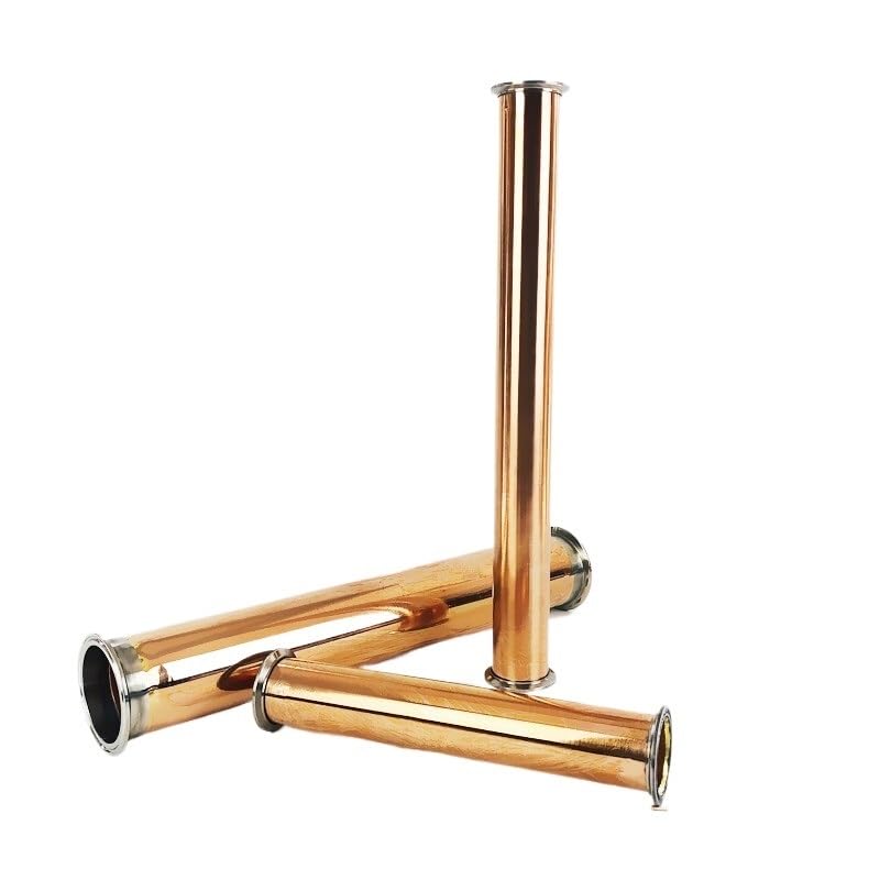 Miedziana rura szpulowa 2 "(51 mm) OD64 grubość 1,5 mm 20" (500 mm) połączenie zaciskowe z trzema końcówkami przemysłowa złączka rurowa