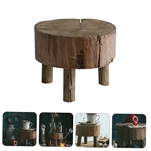 Taburete pequeño de madera soporte para macetas pequeñas y decoración de interiores 4