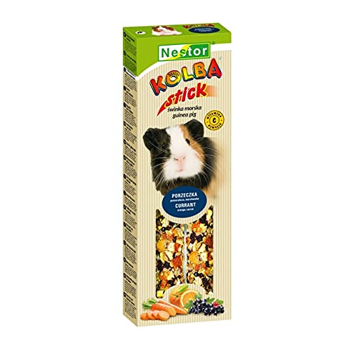 2x GUINEA PIG Stick Black Currants/Orange/Carrot Rodents Hamster Rabbits Mouse Gerbil Pet Specialized Food 115g Supplies Treats