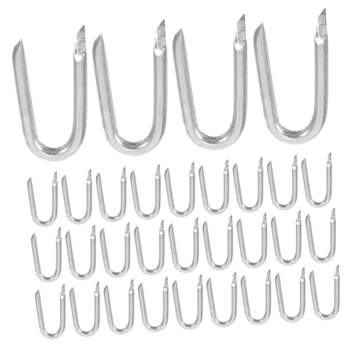 Ciieeo 200 Piezas De Clavos De Madera Para Cercas De Malla De Alambre Grapas Para Persianas De Plantación Tensores De Alambre Grapas De e Postes En U Gruesas Para