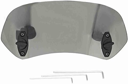 Deflector de viento de extensión de parabrisas de motocicleta, deflector de viento ajustable con clip para parabrisas de motocicleta Tawny