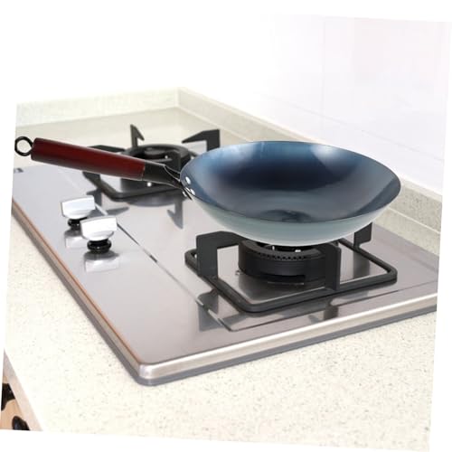 Wok de hierro antiadherente con mango para cocina miniatura 4