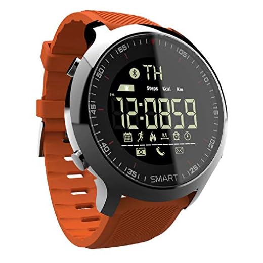 Relógio Lokmat smartwatch esportivo masculino, smartwatch à prova d' água com pedômetro, bluetooth e lembrete de mensagem, para natação e área externa, celular ios e android (Laranja)