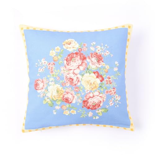 Image of haus & kinder Premium 100% Soft Cotton Digital Printed Decorative Butter Cream Cushion Covers for Sofa Living Room | Pack of 5 (16 Inch x 16 Inch)