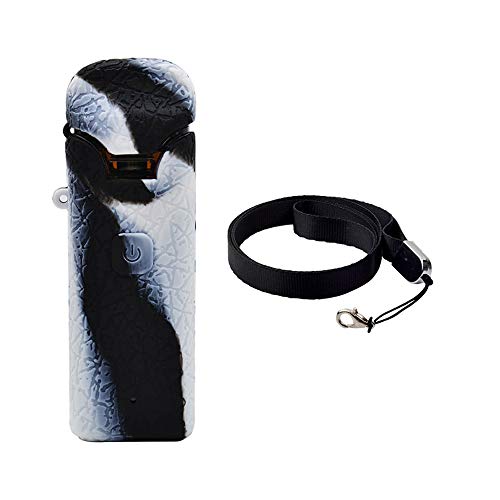 Protective Cover Skin Silicone Case for Crown pod 8 Colors with Free Lanyard (Ship from USA)-Blackwhite