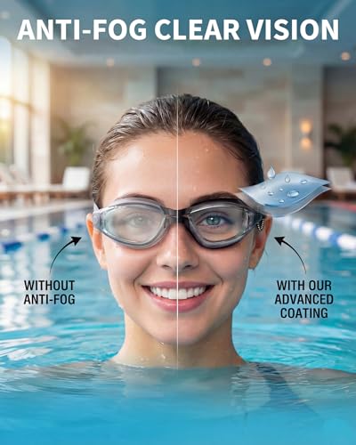 Image of Aegend Swim Goggles, Swimming Goggles No Leaking Full Protect Adult Youth