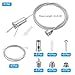 PATIKIL Ceiling Hanging Wire Cable Kit, 2m/6.6ft 8 Set Adjustable Light Suspend Cable Kit Panel Hanging Rope Clamp for Pendant Light Fitting Aquarium Lights, Style 3