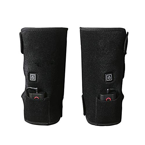 MOMIN Heating Knee Pad Knee Electric Heat Knee Braces 3 Adjustable Temperature With Auto Off (Color : Black, Size : Free size)