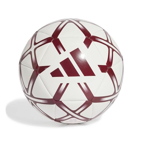 adidas Unisex STARLANCER Club Ball, White, 5 adidas Unisex STARLANCER Club Ball, White, 5