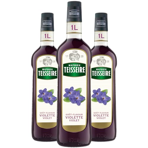 Pack de 3 sirops de violette Teisseire qualité professionnelle - 3 x 1L