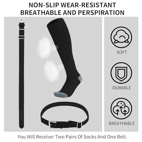 Image of QBK Toddler Baseball Socks And Belt Youth Softball Tee Ball Combo Set