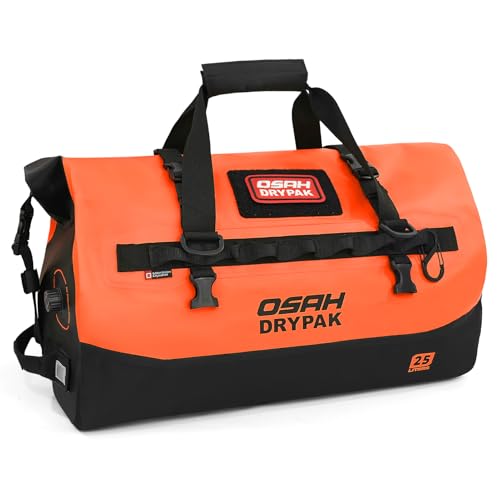 Image of Waterproof Duffel Bag 25L /40L /60L - Heavy-Duty Motorcycle Tail Bag, Roll-Top Dry Bag for Travel, Camping, Boating, Kayaking, Outdoor Adventure