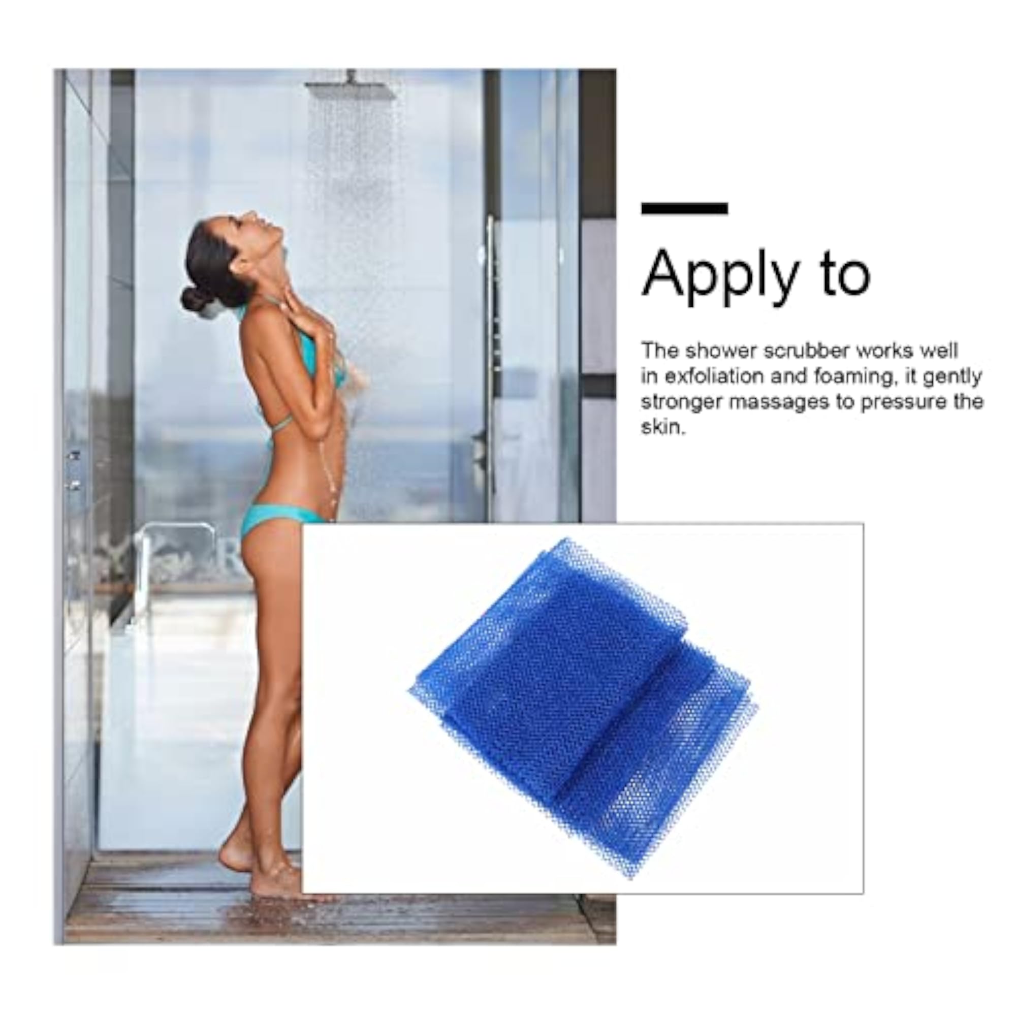 3pcs Bath Scrubber Towels for Home Use