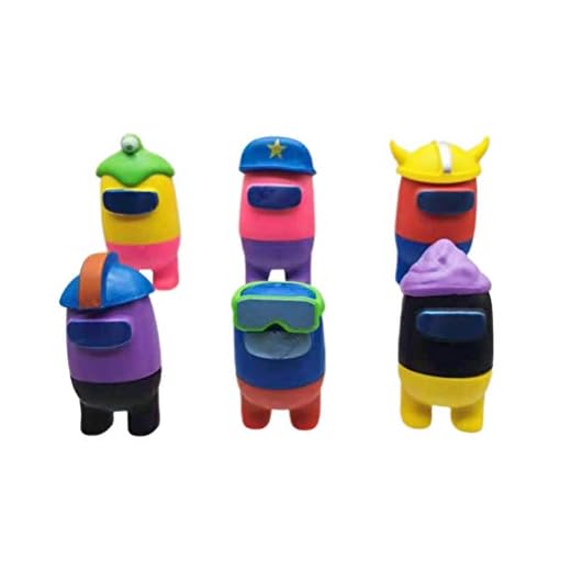 DUOCACL 6 st miniatyrfigurer, söta spelfigurer tecknade dockor docka samling fest present bordsprydnader för spel fans