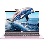 NIMO 15.6" Laptop-Computer, Win 11 Home, 16GB RAM 1TB SSD, Intel N100 CPU, Full HD, Wi-Fi 6, Fingerprint, 65W PD, Backlit keyboard, Slim Lightweight Notebook for Study, Work, Home, Rose Gold