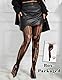 comeondear Netzstrumpfhose Schwarz xxl Große Größe Sexy Strumpfhosen für Frauen Leggings mit Spitze Pantyhose Gothic Zerrissene Netzstrumpfhosen Fishnet Stockings Hohe Taille Clubwear Schwarz,L-XXL