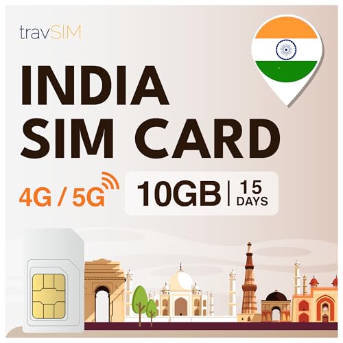 Carte SIM Inde 10Go de données mobiles valables 15 jours par travSIM