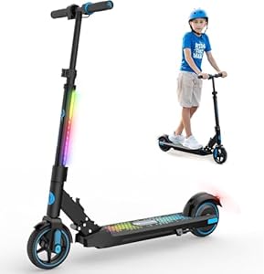 EVERCROSS EV06C Elektrische Scooter, 6,5'' Opvouwbare elektrische step voor kinderen van 6-12 jaar, tot 15 km/u en 8 km, led-display, kleurrijke led-verlichting, elektrische step voor kinderen