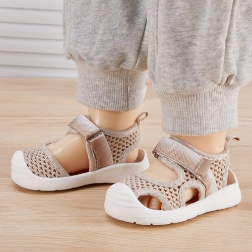 Image of BMCiTYBM Baby Boy Girl Closed Toe Summer Toddler Sandals Lightweight Shoes Infant Non-Slip First Walking Sneakers 6 9 12 18 24 Months 2-3 Years