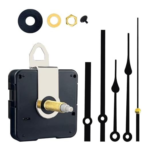 31mm Quartz Long Shaft Clock Movement DIY Wall Clock Movement Mechanism Clock Repair Kit Replacement (Shaft Length 1-1/5 inch,2 Pair Hands)