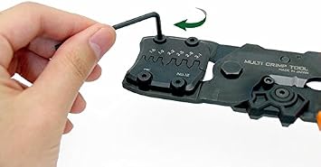 ENGINEER PAD-02 Handy Crimp Tool Kit Complete Set. Made in Japan: Versatile Precision Universal Crimping Set with 3 Inter-Changeable Dies. Orange