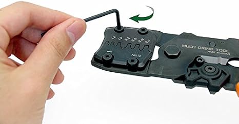 ENGINEER PAD-02 Handy Crimp Tool Kit Complete Set. Made in Japan: Versatile Precision Universal Crimping Set with 3 Inter-Changeable Dies. Orange