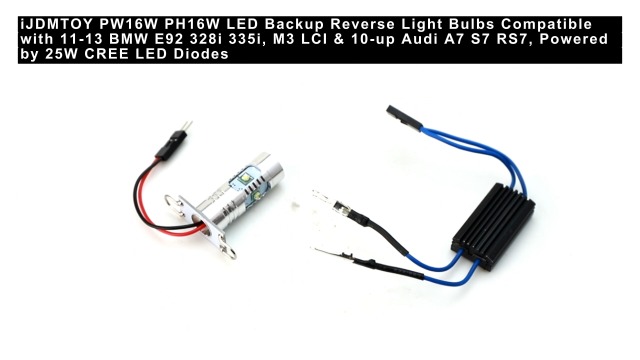 Amazon.com: iJDMTOY PW16W/PH16W LED Backup Reverse Light Bulbs For
