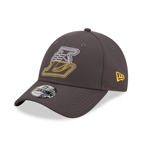 New Era NBA 9FORTY Los Angeles Lakers - Gorra de malla trasera gris, gris, Talla única