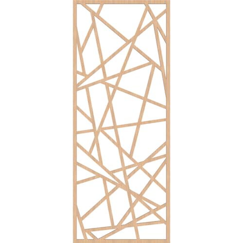 Image of Conway Decorative Pierced Fretwork Wood Wall Panels, 19 3 /8 inchW x 49 3 /8 inchH x 3 /8 inchT, Hickory