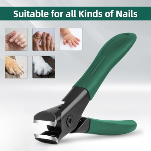 LOPHE Cortaúñas Sin Salpicaduras, Antideslizante Corta Uñas Adulto, Nail Clippers Cortauñas de Uso Rudo para Uñas Gruesas, Cortauñas Profesional para Mujeres, Hombres y Ancianos, Verde - imagen 6