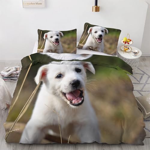 Housse couette en microfibre douce chiot pour une chambre parentale cosy - 2