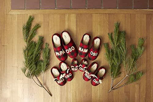 Dearfoams Women's Mama Bear 2021 Retired Colors Slipper, Red Mamá OSO, Medium | Image 2
