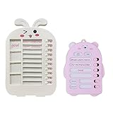 Preturit Aufgabendiagramm-Set für Kinder, tragbares Tagesdiagramm und ein Wochendiagramm, geeignet für den täglichen Gebrauch und Reisen, tägliche To-Do-Listen-Checkliste