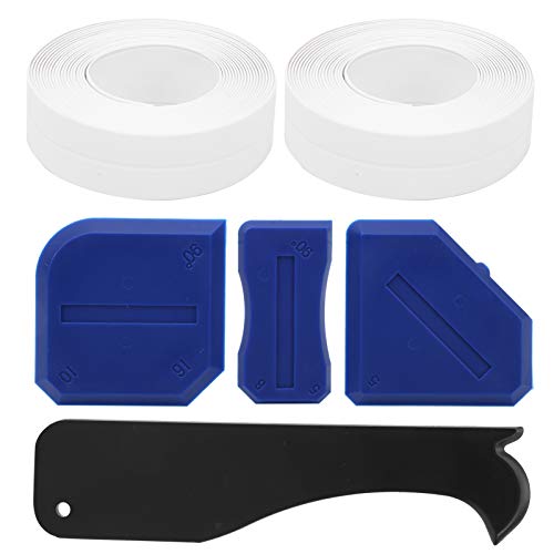 6 Pezzi Strumenti di Finitura per Mastice Plastica Raschietto per Colla per Vetro Piastrella Pala Kit Striscia di Mastice per Cucina Bagno Finestra Lavello Raschietto per Giunti