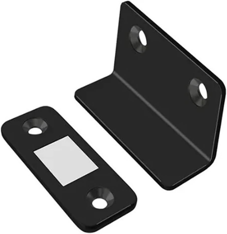 Ultra-Thin Door Lock Cabinet L-Shaped Door Closer(Black)