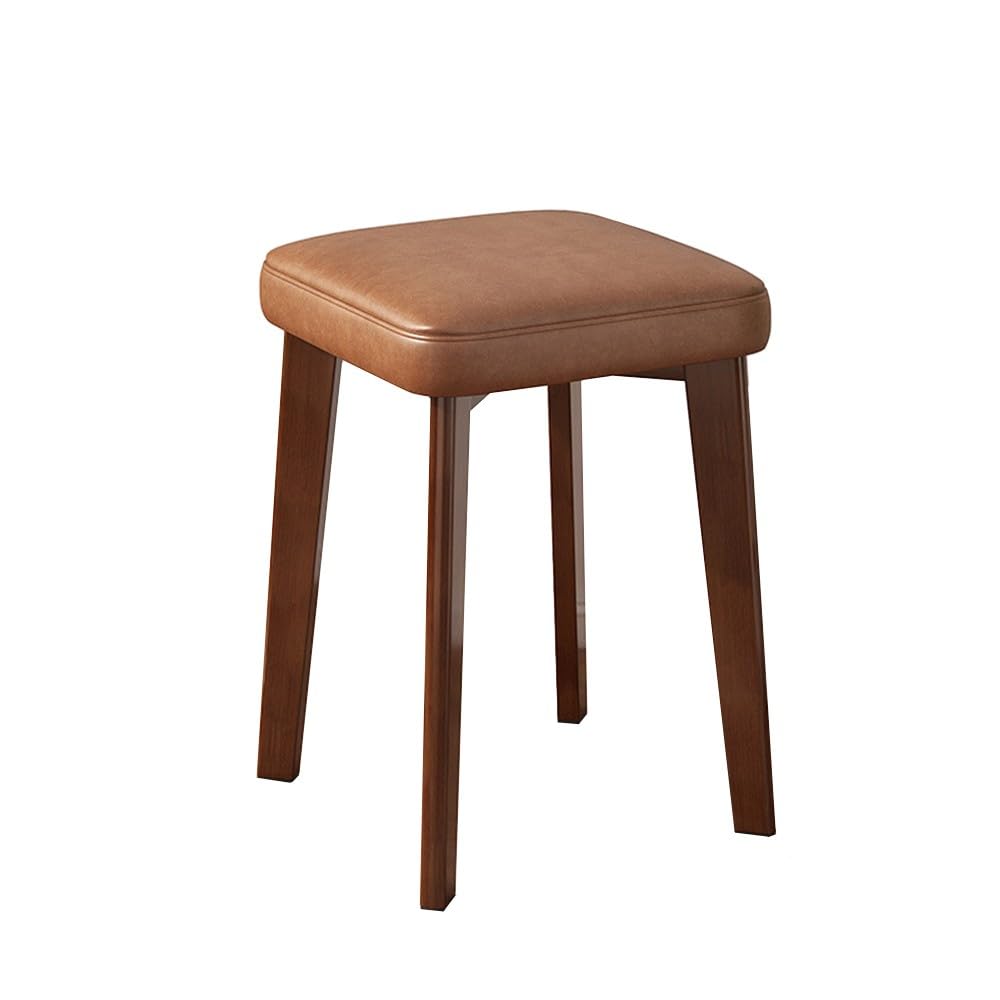 Tabouret ergonomique en bois noble rembourré, hocker de bureau haut de gamme