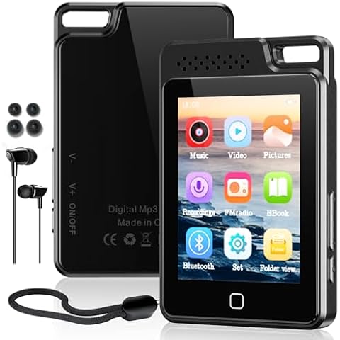 RUIZU 64GB Bluetooth MP3 Player with Touchscreen Cover