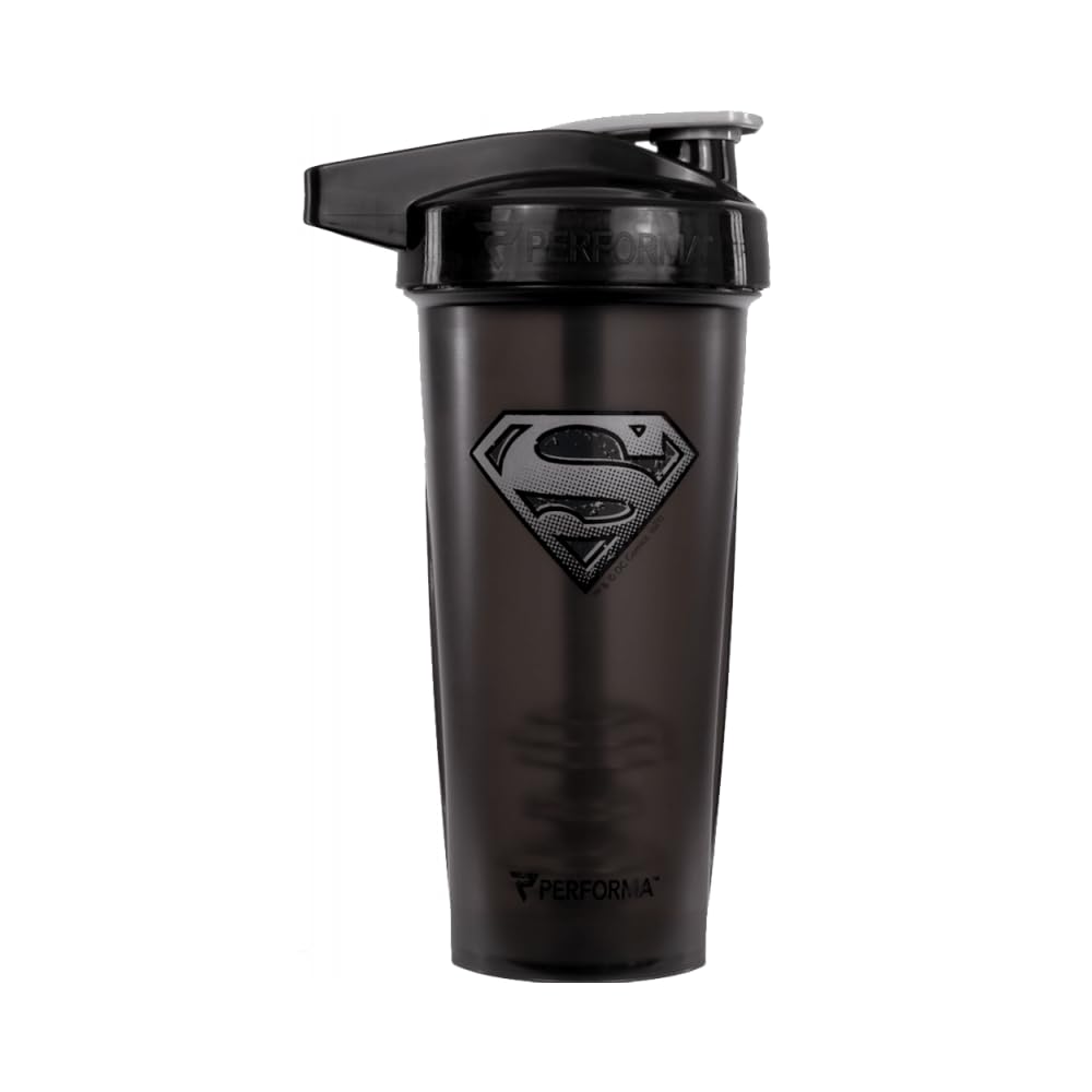 PerfectShaker Performa ACTIV DC Comics & Justice League Series 700ml, Protein Shaker Bottle, The Ultimate Leak Free Bottle with ActionRod Mixing Technology for Your Sports and Fitness Needs (Superman