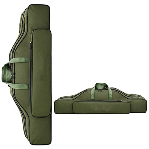 Ochoos Fishing Bag 2/3 Layers Fishing Rod Holdall Bag for 2-3 Made Up Fishing Rods & Reel - (Size: 80cm, Model: 2#) - Tackle Boxes & Bags