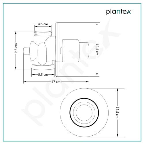 Image of Plantex Pure Brass 40mm Thread Diameter Metropole Flush Valve for Toilet /Toilet Flush /Flush Valve for Urinal Commercial and Residential Use -(ALD-1302-Chrome)