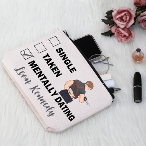 PYOUL Games Inspired Gift Mentally Dating Leon K Makeup Bag Leon K Lover Cosmetic Bag Video Games Fan Gift Games Merch (Dating Leon K Bag) - Image 4