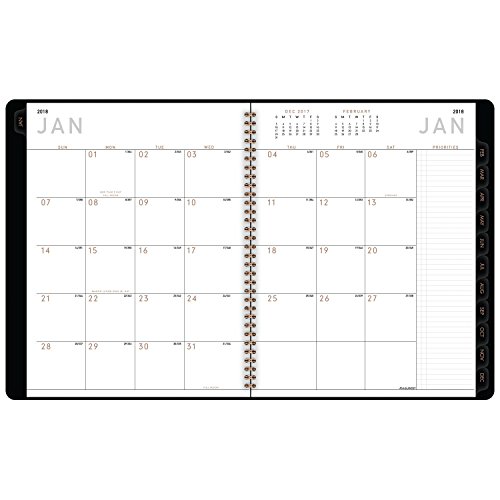 At-A-Glance 70950X45-18 Weekly/Monthly Appointment Book/Planner, January 2018 - December 2018, 8-1/2" X 11", Contemporary, Graphite (70950X45) #TOP2