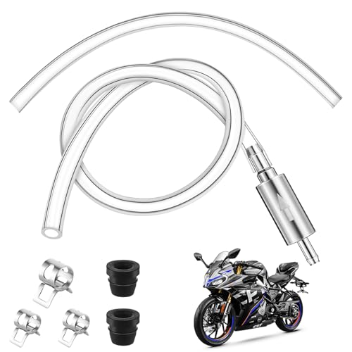 NlsqEU Purgador de Frenos, Purgador Frenos Coche, Manguera de Purga Freno Moto, Manguera de Sangrado Moto con Válvula Antirretorno, Kit Herramienta Purga Freno, Sistema Frenado Hidráulico Universal