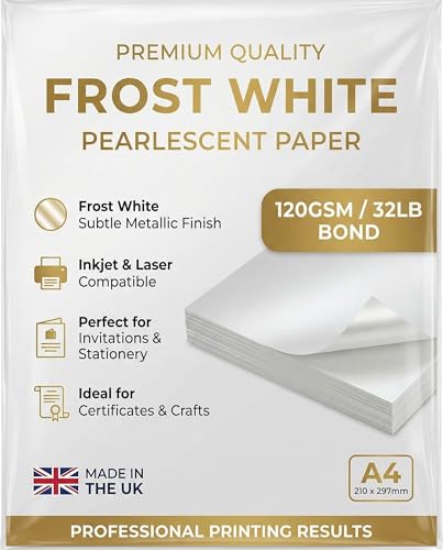 Papier nacre A4 pour imprimante laser jet d'encre ramette 100 feuilles blanches loisirs creatifs - 3