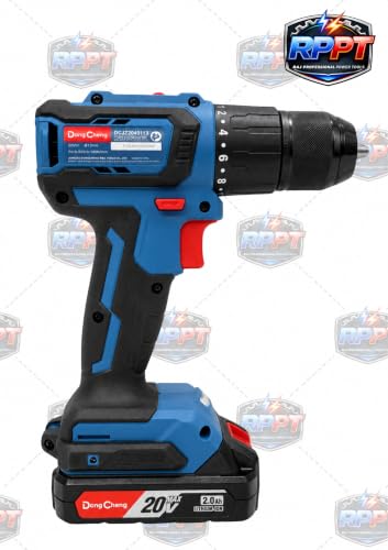 Image of DongCheng Cordless Drill 20 V | 1900 RPM | 2-Speed Mode | 45 N.m Torque | 2 x Lithium-Ion Battery | 1 x Charger | 1 x Drilling Bit | 1 x ScrewDriver Bit | 1 x Pair Of Hand Gloves | DCJZ2040i13 |